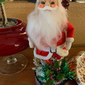 Super cute vintage Santa music box Jingle bells Japan